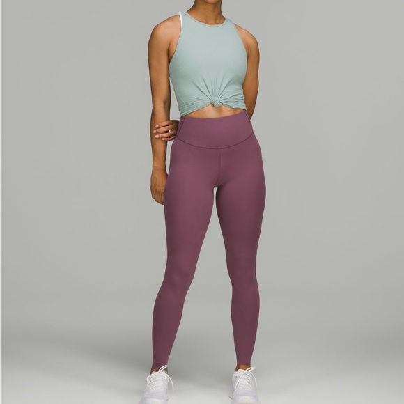 Women's High-Waisted Purple Leggings - Picture 1 of 5